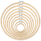 9Pcs 9 Styles Bamboo Embroidery Hoops, with Iron Findings, Ring, Beige, 102~295x87~280x10mm, Inner Diameter: 74~260mm, 1pc/style
