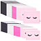 Nbeads 120Pcs 8 Styles EVA Zip Lock Stroage Bags, Rectangle with Eyelashes Pattern, Mixed Color, 11~13.5x14.5~17.5x0.2cm, 15pcs/style