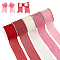MAYJOYDIY 5 Rolls Valentine’s Day Wired Ribbon 2inch Wide Wired Edge Ribbons Burlap Wrapping Ribbon Trim for Gift Bow Crafting Home Wedding Decorations Supplies(4.5m/4.9yards/roll)