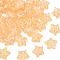 Translucent Resin Beads, Holographic Beads, Star with Tartan, with Enamel, Orange, 14.5x16x8mm, Hole: 2mm