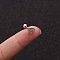 Brass Micro Pave Clear Cubic Zirconia Cartilage Earrings for Women, with Stainless Steel Pins, Stainless Steel Color, Heart, 6mm, Pin: 1.2mm