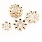 Acrylic Bead Caps, Flower, Gold, 24~35mm