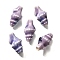 Handmade Porcelain Beads, Conch, Plum, 20x10.5x10mm, Hole: 1.8mm