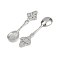 Tibetan Style Alloy Big Pendants, Kitchen Utensil Pendants, Spoon, Cadmium Free & Nickel Free & Lead Free, Platinum Color, 59x15x4mm