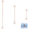 3Pcs 3 Styles Sterling Silver Cable Chain Extender, End Chains with Spring Ring Clasps, with 925 Stamp, Rose Gold, 30~93mm, 1Pc/style