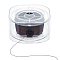 Waxed Cotton Thread Cords, Round, Coffee, 0.2mm, about 218.72 Yards(200m)/Roll