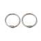 Non-Tarnish 304 Stainless Steel Loose Leaf Book Binder Hinged Rings, Round Ring, Stainless Steel Color, 30.5x3.5mm, Inner Diameter: 25.5mm