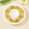 Natural Yellow Agate Bead Stretch Bracelets, Dyed & Heated, Barrel, Inner Diameter: 2-1/4 inch(5.8cm)