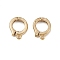 Brass Ring Twister Clasps, Cadmium Free & Lead Free, Real 24K Gold Plated, 11x8.5x2.5mm, Hole: 1mm