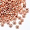 Brass Flat Round Spacer Beads, Rose Gold, 5x2mm, Hole: 2mm