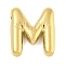 Ion Plating(IP) 304 Stainless Steel Pendants, Balloon Letter Charm, Golden, Letter M, 21x18.5x5mm, Hole: 2x1.5mm