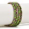 Electroplate Glass Beads Stradns, Round, Half Plated, Faceted, Olive Drab, 3x2.5mm, Hole: 0.7mm, about 142pcs/strand, 14.02''(35.6cm)