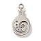 201 Stainless Steel Pendants, Fruit Charms, Pomegranate, 14.5x8x1mm, Hole: 1.2mm