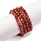 Cubic Zirconia Beads Strands, Faceted, Round, Dark Red, 4mm, Hole: 0.8mm, about 91pcs/strand, 14.3 inch(36.5cm)