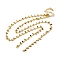 Brass Cable Chain Necklace Making, with Natural Tourmaline, Rack Plating, Long-Lasting Plated, Real 18K Gold Plated, Solded, 19.49 inch(49.5cm)
