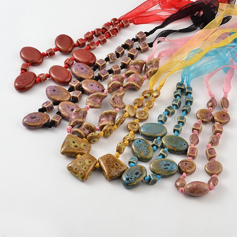 Wholesale Fashion Porcelain Beaded Necklaces