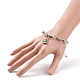 Bracelet à breloques en émail sapin de noël avec perles d'aventurine verte naturelle BJEW-TA00120-01-3