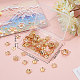 Beebeecraft 80 pièces/boîte 8 capuchons de perles de style en laiton plaqué or 18 carats en filigrane de fleurs pour bracelet KK-BBC0003-51-7