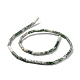 Natürliche grüne Fleck Jaspis Perlen Stränge G-D464-14-3