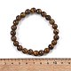 Naturales tigre pulseras del grano del estiramiento ojo&nbsp;BJEW-K212-B-028-5