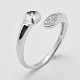 Ajustable 925 anillos de pun ¢ o de plata esterlina STER-K038-022P-1
