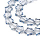 Electroplated Glass Beads Strands EGLA-N006-063C-3