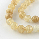 Brins de perles rondes en verre de pierre de pastèque de café G-R342-10mm-18-3