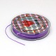 フラット弾性クリスタルストリング  紐コードの水晶の線  紫色のメディア  0.8mm  約10.93ヤード（10m）/ロール EW-F001-03-1