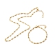 304 Stainless Steel Link Chain Bracelets & Necklaces Set SJEW-JS01209-1