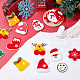 FINGERINSPIRE 20Pcs 10 Style Christmas Theme Towel Embroidery Cloth Patches Mixed Color Sew on Applique Patches Sewing Fabric Badges for DIY Crafts Decor Jeans Jackets Christmas Costume Accessorie PATC-FG0001-45-5