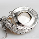 Plaqué véritable platine alliage strass léopard pendentif collier de chandail NJEW-DD0009-100B-2
