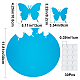 Creatcabin 1セット 大きな蝶の壁の装飾 3d蝶ミラーステッカー 取り外し可能なミラーデカール DIY動物壁画ステッカー 30枚の両面テープ付き 自宅の寝室の装飾用  ドジャーブルー AJEW-CN0001-65D-2