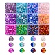 840 pièces 12 couleurs perles de verre craquelées peintes à la bombe CCG-YW0001-11-1