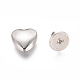 Heart Shape Alloy Decoration Screwback Stud Rivets PALLOY-TAC0009-35P-3