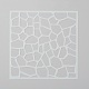 幾何学的なプラスチックの再利用可能な絵画ステンシル  ケーキのステンシル  スクラップブック、紙、壁、布地、床、家具、木、ケーキに絵を描くため  ホワイト  13x13x0.01cm DIY-E021-02H-1