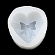 Coeur avec bowknot bricolage moules en silicone SOAP-PW0001-046D-1
