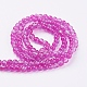 Spray Painted Crackle Glass Beads Strands CCG-Q002-12mm-09-2