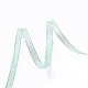 グリッターメタリックリボン  ラメリボン  銀のメタリックコード  バレンタインデーのギフトボックスパッケージ  淡緑色  1/4インチ（6mm）  約33ヤード/ロール（30.1752メートル/ロール）  10のロール/グループ RSC6mmY-028-3