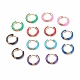 Двухцветные массивные серьги-кольца из нержавеющей стали 304 цвета с эмалью для женщин EJEW-C043-11-G-1