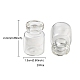 ミニキュートな小さなガラスジャーガラスボトル20個。  装飾的なストレージ·ペンダント  ウィッシングボトル  コルク栓付き  透明  2.2x1.5cm  容量：5ml（0.17fl.oz） AJEW-YW0001-07-4