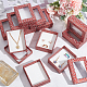 Heart Print Rectangle Paper Storage Gift Boxes with Clear Window CON-WH0095-36B-5