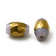 Perle di vetro placcate opache EGLA-H003-02G-04-1