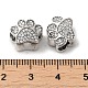 Thailand 925 Sterling Silver Micro Pave Clear Cubic Zirconia European Beads STER-D018-02AS-3