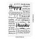 GLOBLELAND Blessings Words Clear Stamps Gradient Text Silicone Clear Stamp Seals for Cards Making DIY Scrapbooking Photo Journal Album Decoration DIY-WH0371-0022-6