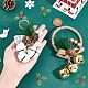 GORGECRAFT 2 Colors Christmas Tree Jingle Bell Ornament Metal Pine Berry Pinecones Bell Bow Door Hanger Hanging Pendant Bell with Rope Ring for Indoor Outdoor Xmas Home Sleigh Decor Gold White HJEW-GF0001-34-3
