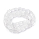 Transparent Frosted Glass Beads Strands FGLA-S001-01G-3