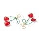 Вишневые серьги-кольца с подвесками для девушек X1-EJEW-TA00024-4