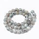 Natürliche Sesam Jaspis / Kiwi Jaspis Perlen Stränge G-S295-14-8mm-2