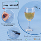 Charms per bicchiere di vino in acrilico specchio personalizzato 60 pz AJEW-FG0003-02B-4