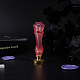 天然水晶ハンドル  ワックスシーリングスタンプ用  結婚式の招待状を作る  ピンク  7.8x2.45cm DIY-WH0224-87D-5
